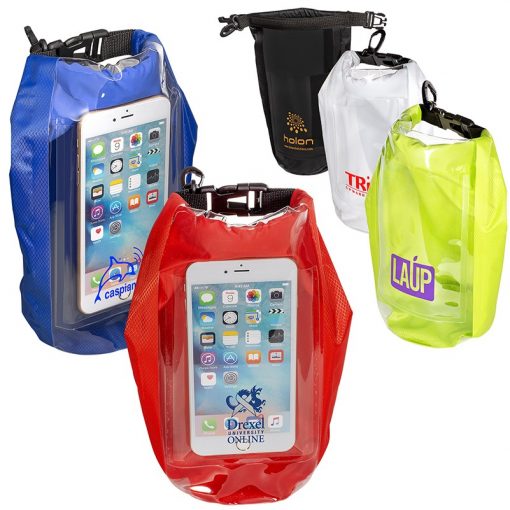 2L Water-Resistant Dry Bag w/Mobile Pocket
