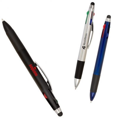 Quad Color-Write Pen w/Stylus