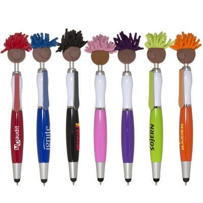 Multi-Cultural MopToppers® Screen Cleaner w/Stylus Pen (Brown Skin Color)