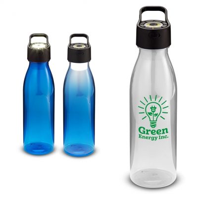 24 Oz. Water Bottle w/Rechargeable COB Light in Lid