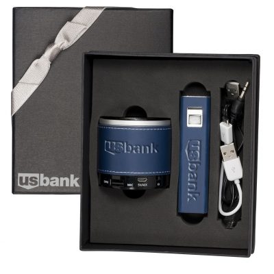 Tuscany™ Power Bank & Wireless Speaker Gift Set