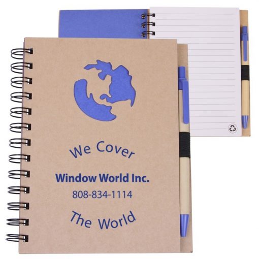 EcoShapes™ Recycled Globe Die Cut Notebook