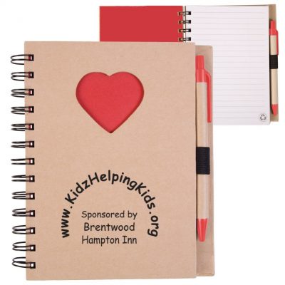 EcoShapes™ Recycled Heart Die Cut Notebook