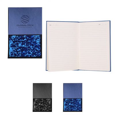 Hard Cover Sequin Pocket Journal (5" x 8")