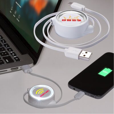 LED Micro USB Retractable Cord