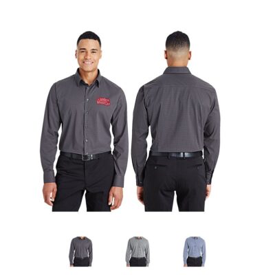 Devon & Jones® Men's CrownLux Performance Tonal Mini Check Shirt