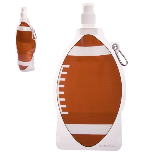 22 Oz. HydroPouch!™ Football Collapsible Water Bottle-2