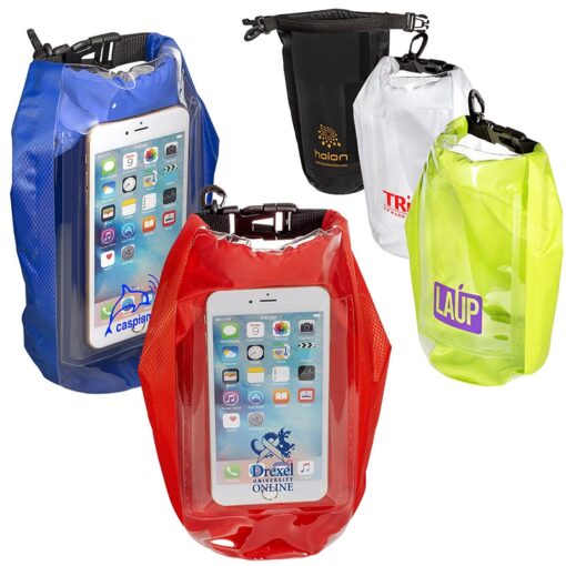2L Water-Resistant Dry Bag w/Mobile Pocket-1