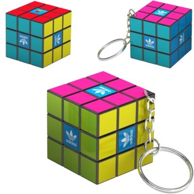 Custom Micro Rubik's® Cube Key Ring (Overseas Direct)-1