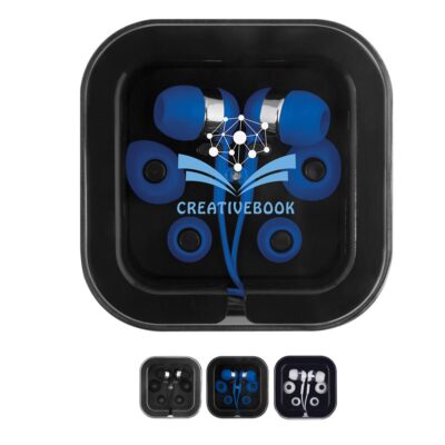 Earbuds w/Microphone in Square Case-1
