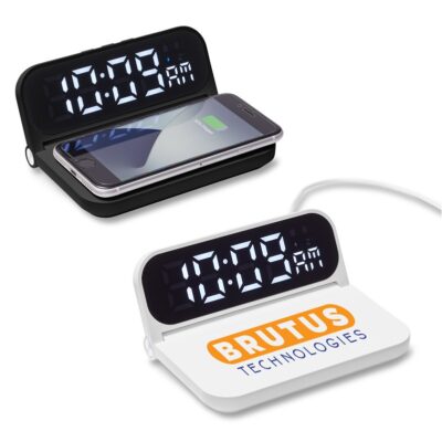 Foldable Alarm Clock & Wireless Charger-1