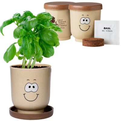 Goofy Group™ Grow Pot Eco Planter w/Basil Seeds-1