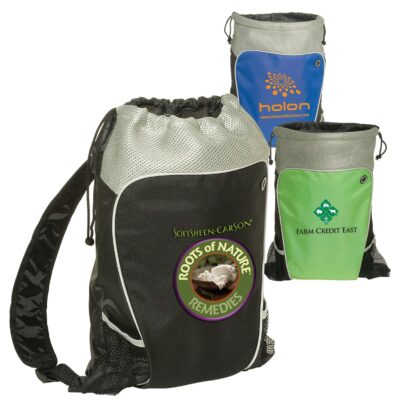 Hiker's Two-Tone Drawstring Backpack-1