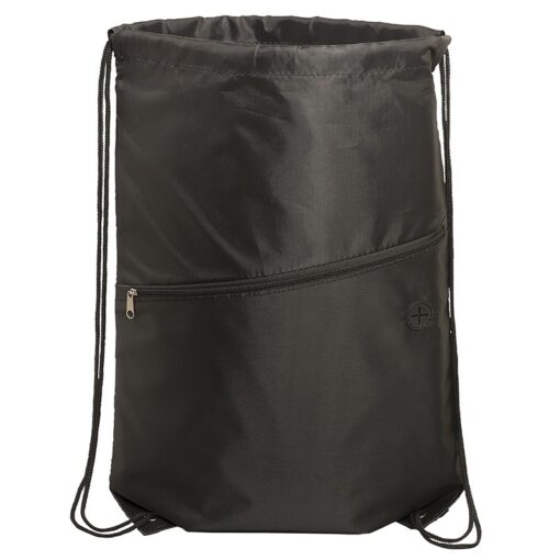 Incline Drawstring Backpack w/Zipper-2