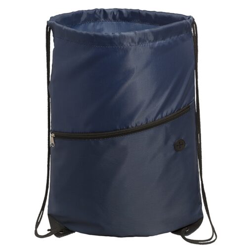 Incline Drawstring Backpack w/Zipper-4