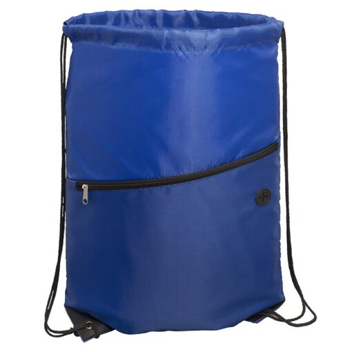 Incline Drawstring Backpack w/Zipper-5