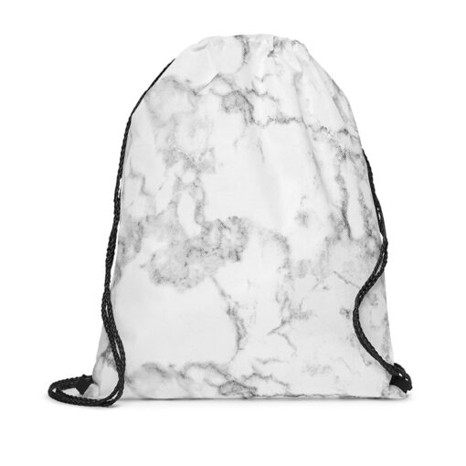 Marble Non-Woven Drawstring Backpack-2