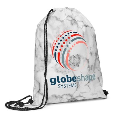 Marble Non-Woven Drawstring Backpack-1