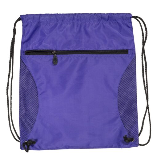 Mesh Accent Drawstring Backpack-5