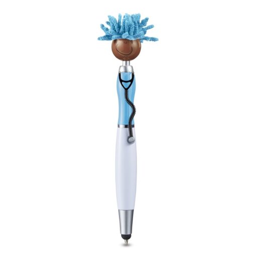 MopToppers® Screen Cleaner w/Multi-Cultural Version Stethoscope Stylus Pen - (Brown Skin Color)-2