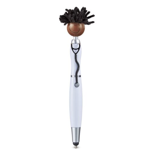 MopToppers® Screen Cleaner w/Multi-Cultural Version Stethoscope Stylus Pen - (Brown Skin Color)-6