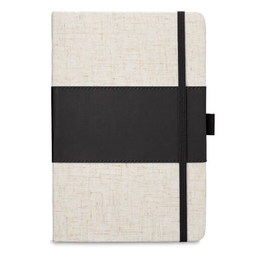 Soft Cover PU & Heathered Fabric Journal (5"x7")-2