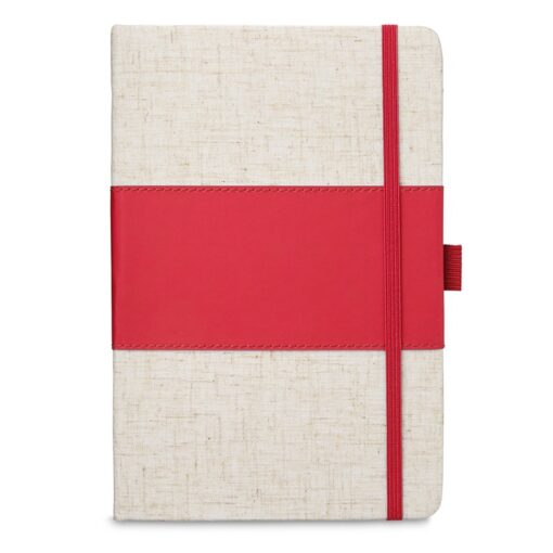 Soft Cover PU & Heathered Fabric Journal (5"x7")-5
