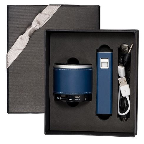 Tuscany™ Power Bank & Wireless Speaker Gift Set-3