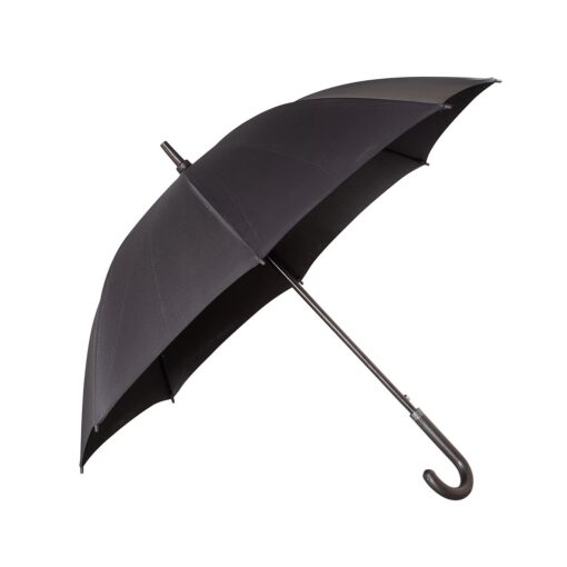 LEEMAN Executive Umbrella With Curved Faux Leather Handle-2