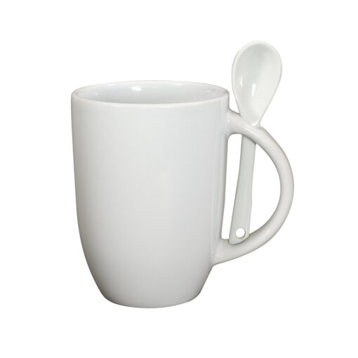 PRIME LINE 12oz Dapper Ceramic Mug With Spoon-5