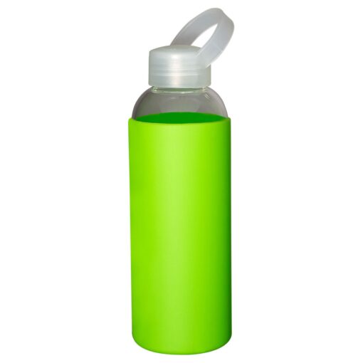 PRIME LINE 18oz Glass Bottle With Color Silicone Sleeve-2