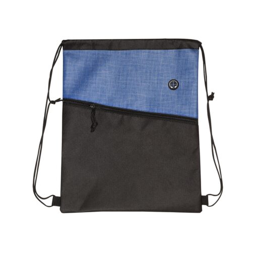 PRIME LINE Tonal Heathered Non-Woven Drawstring Backpack-7